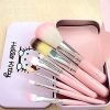 Pack Of 7 Hello Kitty Makeup Brush Set | Makeup Foundation Powder Eye Shadow Brushes Set (pink)