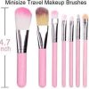 Cute 7 Piece Makeup Foundation Powder Eye Shadow Brushes Set