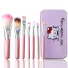 Pack Of 7 Hello Kitty Makeup Brush Set | Makeup Foundation Powder Eye Shadow Brushes Set (pink)