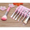 Pack Of 7 Hello Kitty Makeup Brush Set | Makeup Foundation Powder Eye Shadow Brushes Set (pink)