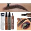 Natural Long Lasting Eyebrow Pen Waterproof Fork Tip Eyebrow Tattoo Pencil Women Eye Cosmetic Beauty Makeup | Eyebrow Marker Pen