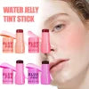 (pack Of 4 )jelly Blush Stick Blush Lip Gloss Stick Blusher Lasting Natural Moisturizing Makeup Water Tint Lip