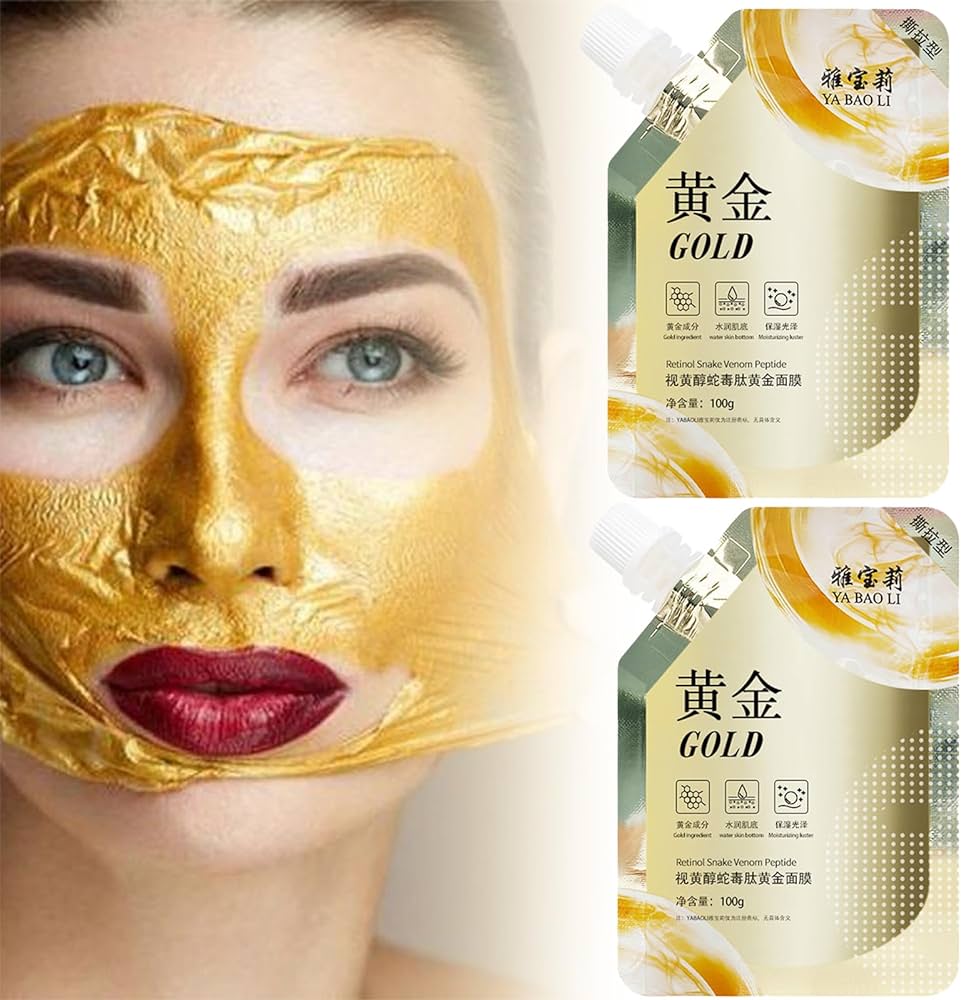 Retinol Gold Mask Deep Moisturizing Brightening Anti-aging Lifting Oil Tear-off Wrinkle Shrink Mud Mask Firming Control Facial Mask 100ml