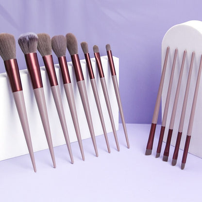 13 Pcs Professional Makeup Brushes Set Travel Portable Soft Makeup Brushes Set Eye Shadow Foundation Powder Eyelash Lip Concealer Blush Make Up Brush Set