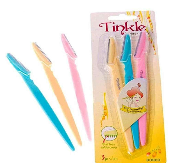 Pack Of 3 Tinkle Eyebrow Razor Eyebrow Face Hair Removal & Shaper