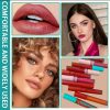 Pack Of 6 High Pigment Long Lasting Matte Lipgloss Soft & Matte Texture Hydrating Lipgloss (random Color)