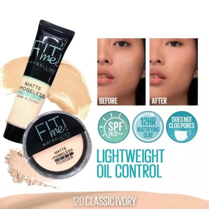 2-in-1 Makeup Deal – Liquid Foundation & Face Powder Combo For Smooth, Flawless Finish – Budget-friendly Beauty Set – Ivory Shade
