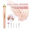 5 In 1 Professional Manicure Nail | Salon Nail Finishing Touch | Nail Grinding, Burnishing Machine | Full Manicure And Pedicure Tool – Random Color